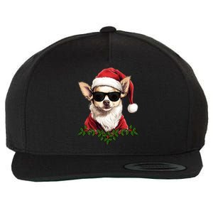 Sassy Mexican Chihuahua Santa Xmas Cool Chihuahua Christmas Gift Wool Snapback Cap