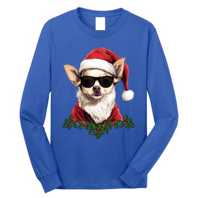 Sassy Mexican Chihuahua Santa Xmas Cool Chihuahua Christmas Gift Long Sleeve Shirt