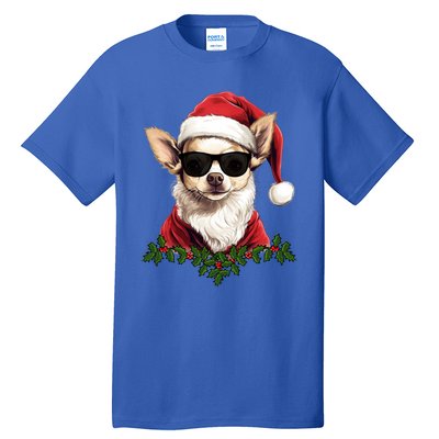 Sassy Mexican Chihuahua Santa Xmas Cool Chihuahua Christmas Gift Tall T-Shirt