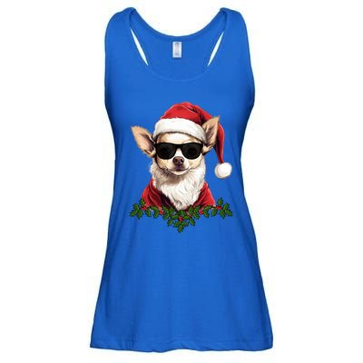 Sassy Mexican Chihuahua Santa Xmas Cool Chihuahua Christmas Gift Ladies Essential Flowy Tank