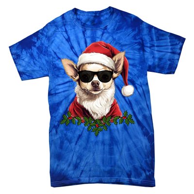 Sassy Mexican Chihuahua Santa Xmas Cool Chihuahua Christmas Gift Tie-Dye T-Shirt