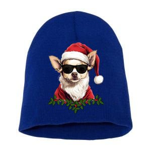 Sassy Mexican Chihuahua Santa Xmas Cool Chihuahua Christmas Gift Short Acrylic Beanie