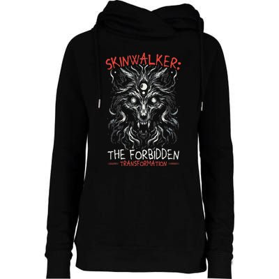 Skinwalker Mythical Creature Folklore Urban Legend Womens Funnel Neck Pullover Hood