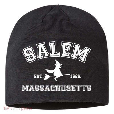 Salem Massachusetts Cute Halloween Sustainable Beanie