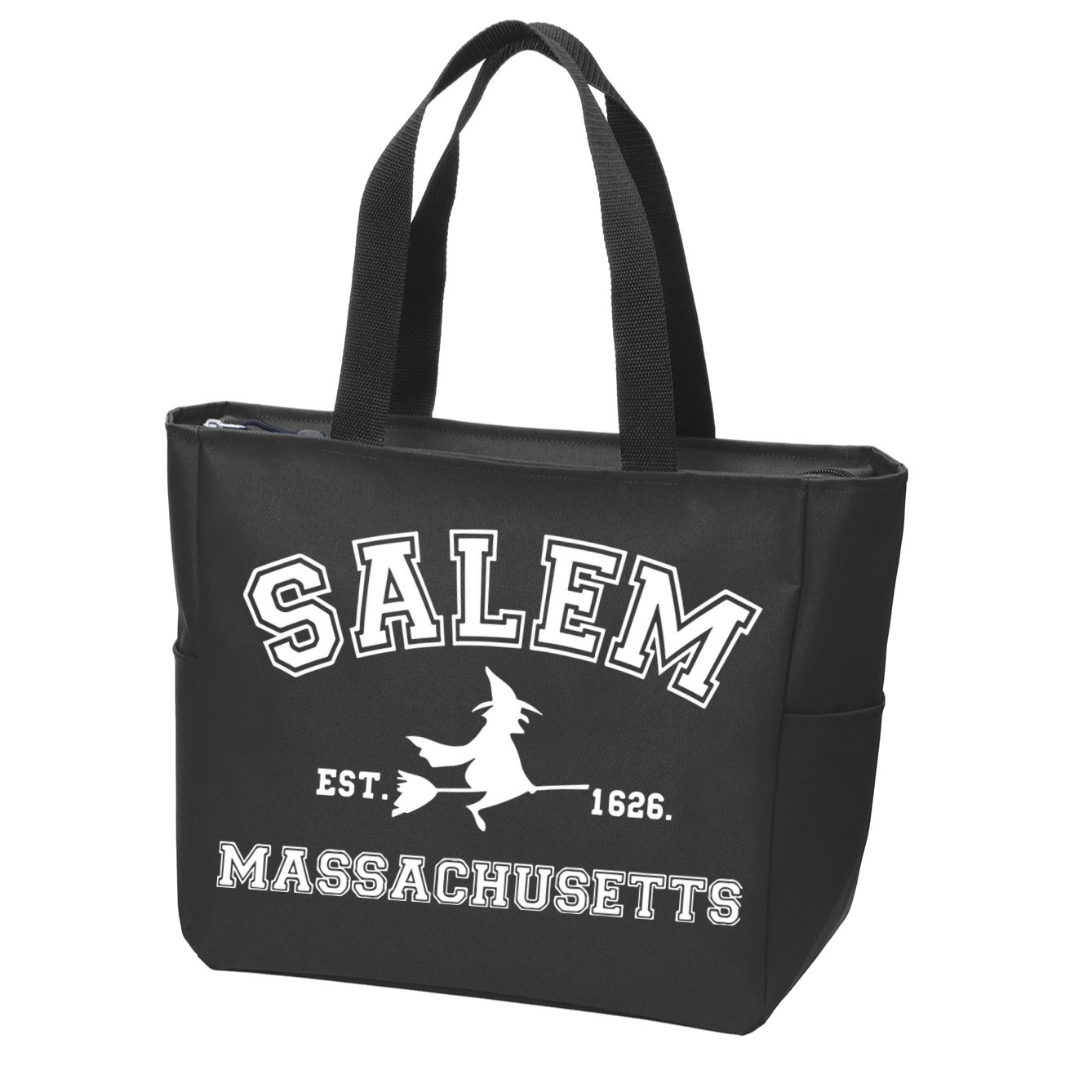 Salem Massachusetts Cute Halloween Zip Tote Bag
