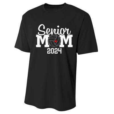 Senior Mom Class Of 2024 Volleyball Mom Graduation Performance Sprint T-Shirt