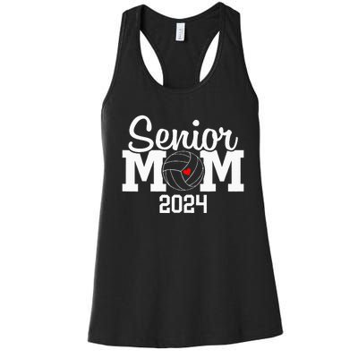 Senior Mom Class Of 2024 Volleyball Mom Graduation Women's Racerback Tank