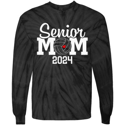 Senior Mom Class Of 2024 Volleyball Mom Graduation Tie-Dye Long Sleeve Shirt