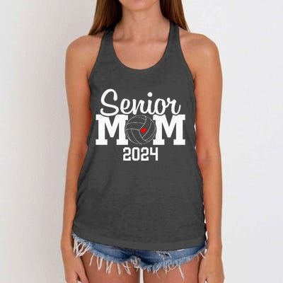 Senior Mom Class Of 2024 Volleyball Mom Graduation Women's Knotted Racerback Tank