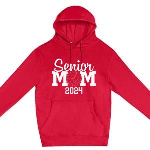 Senior Mom Class Of 2024 Volleyball Mom Graduation Premium Pullover Hoodie