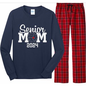 Senior Mom Class Of 2024 Volleyball Mom Graduation Long Sleeve Pajama Set