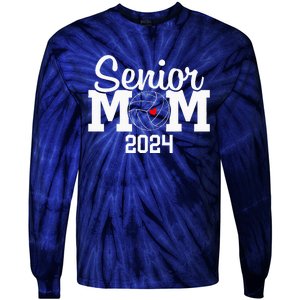 Senior Mom Class Of 2024 Volleyball Mom Graduation Tie-Dye Long Sleeve Shirt