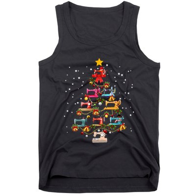 Sewing Machine Christmas Tree Christmas Ornament Tank Top
