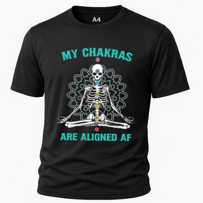 Skeleton My Chakras Are Aligned Af Performance Shirt
