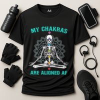 Skeleton My Chakras Are Aligned Af Performance Shirt