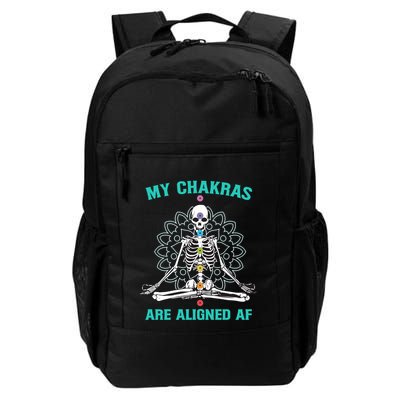 Skeleton My Chakras Are Aligned Af Backpack