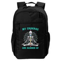 Skeleton My Chakras Are Aligned Af Backpack