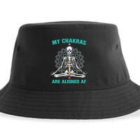Skeleton My Chakras Are Aligned Af Sustainable Bucket Hat