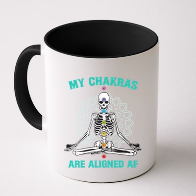 Skeleton My Chakras Are Aligned Af Mug