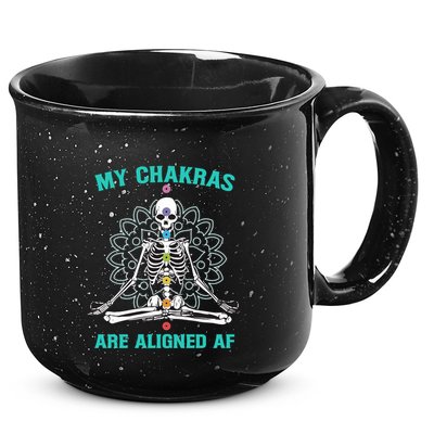Skeleton My Chakras Are Aligned Af 15oz Campfire Ceramic Mug