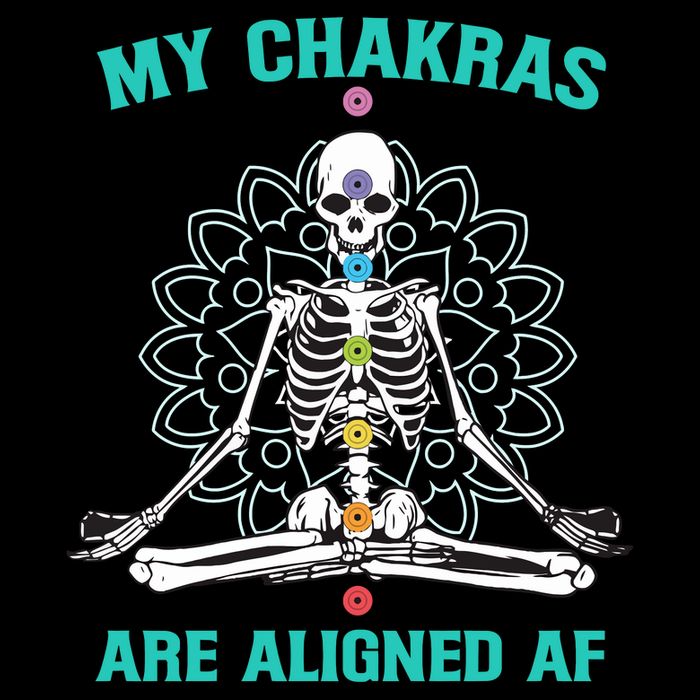 Skeleton My Chakras Are Aligned Af 16 in Basic Backpack