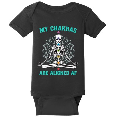 Skeleton My Chakras Are Aligned Af Baby Bodysuit