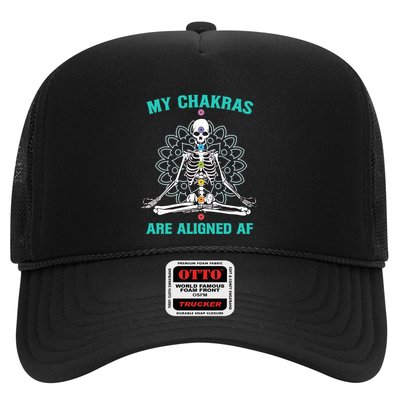Skeleton My Chakras Are Aligned Af Trucker Hat