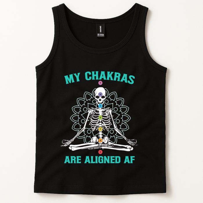 Skeleton My Chakras Are Aligned Af Tank Top