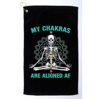 Skeleton My Chakras Are Aligned Af Golf Towel