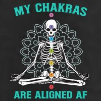 Skeleton My Chakras Are Aligned Af Golf Towel