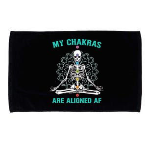 Skeleton My Chakras Are Aligned Af Microfiber Hand Towel