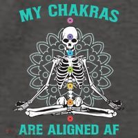 Skeleton My Chakras Are Aligned Af Vector Backpack