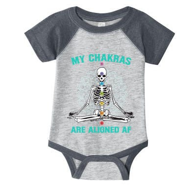 Skeleton My Chakras Are Aligned Af Infant Baby Jersey Bodysuit
