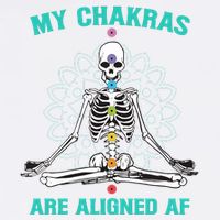 Skeleton My Chakras Are Aligned Af Garment-Dyed Sweatshirt
