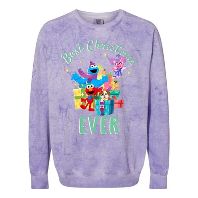 Street Merry Christmas Elmo Tango Abby Cadabby Colorblast Crewneck Sweatshirt