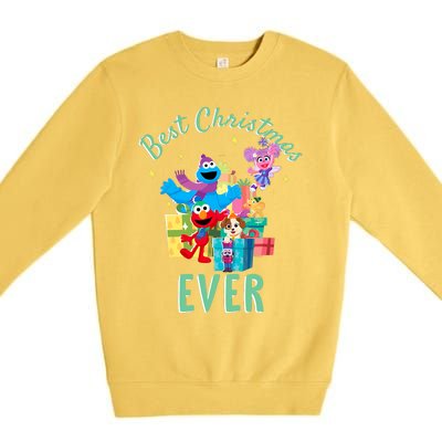 Street Merry Christmas Elmo Tango Abby Cadabby Premium Crewneck Sweatshirt