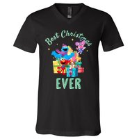 Street Merry Christmas Elmo Tango Abby Cadabby V-Neck T-Shirt