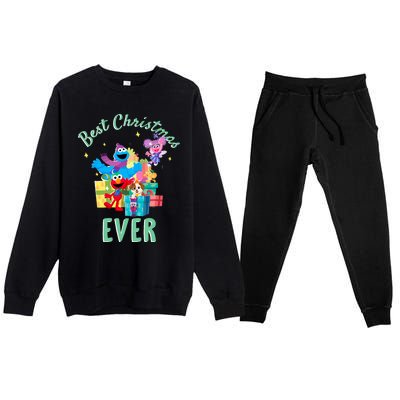 Street Merry Christmas Elmo Tango Abby Cadabby Premium Crewneck Sweatsuit Set