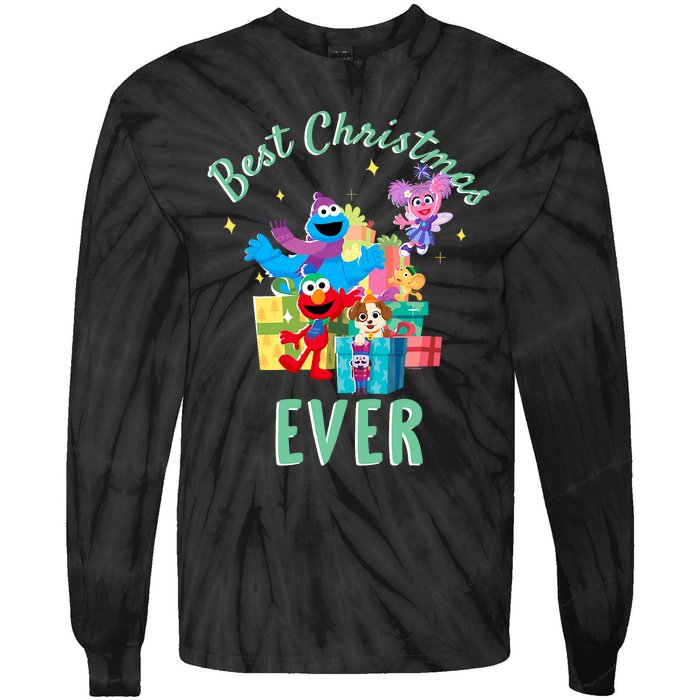 Street Merry Christmas Elmo Tango Abby Cadabby Tie-Dye Long Sleeve Shirt