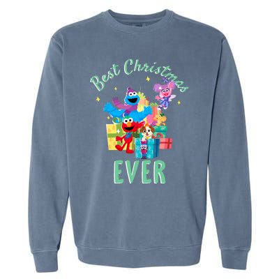 Street Merry Christmas Elmo Tango Abby Cadabby Garment-Dyed Sweatshirt