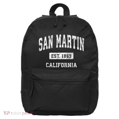 San Martin California Ca Vintage Athletic Sports 16 in Basic Backpack