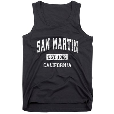 San Martin California Ca Vintage Athletic Sports Tank Top