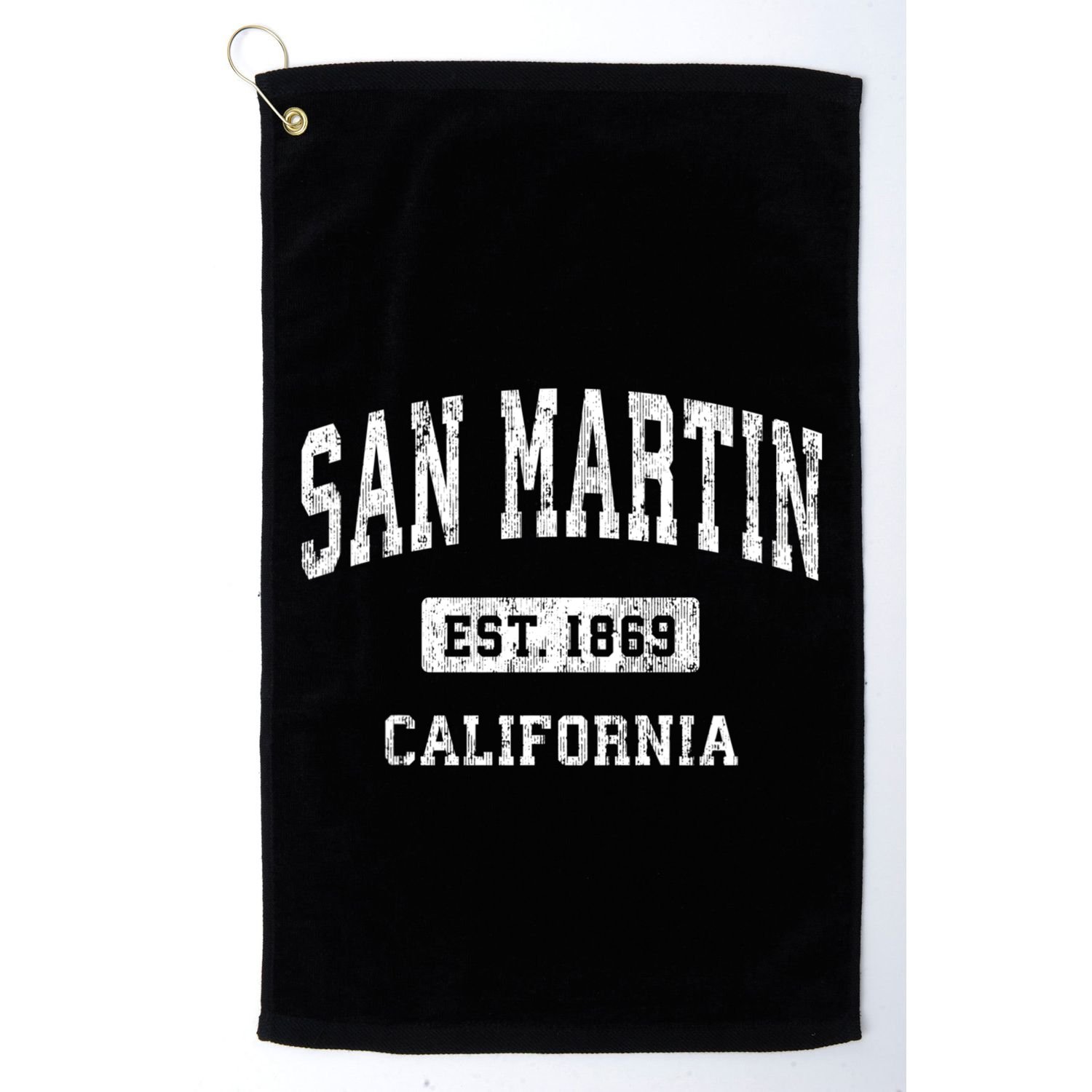San Martin California Ca Vintage Athletic Sports Golf Towel