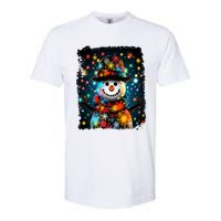 Snowman Merry Christmas Lights Softstyle CVC T-Shirt