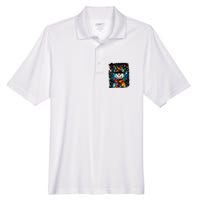 Snowman Merry Christmas Lights Men's Origin Performance Pique Polo