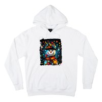 Snowman Merry Christmas Lights Hoodie