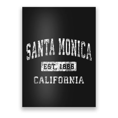 Santa Monica California Ca Vintage Established Poster