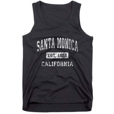 Santa Monica California Ca Vintage Established Tank Top