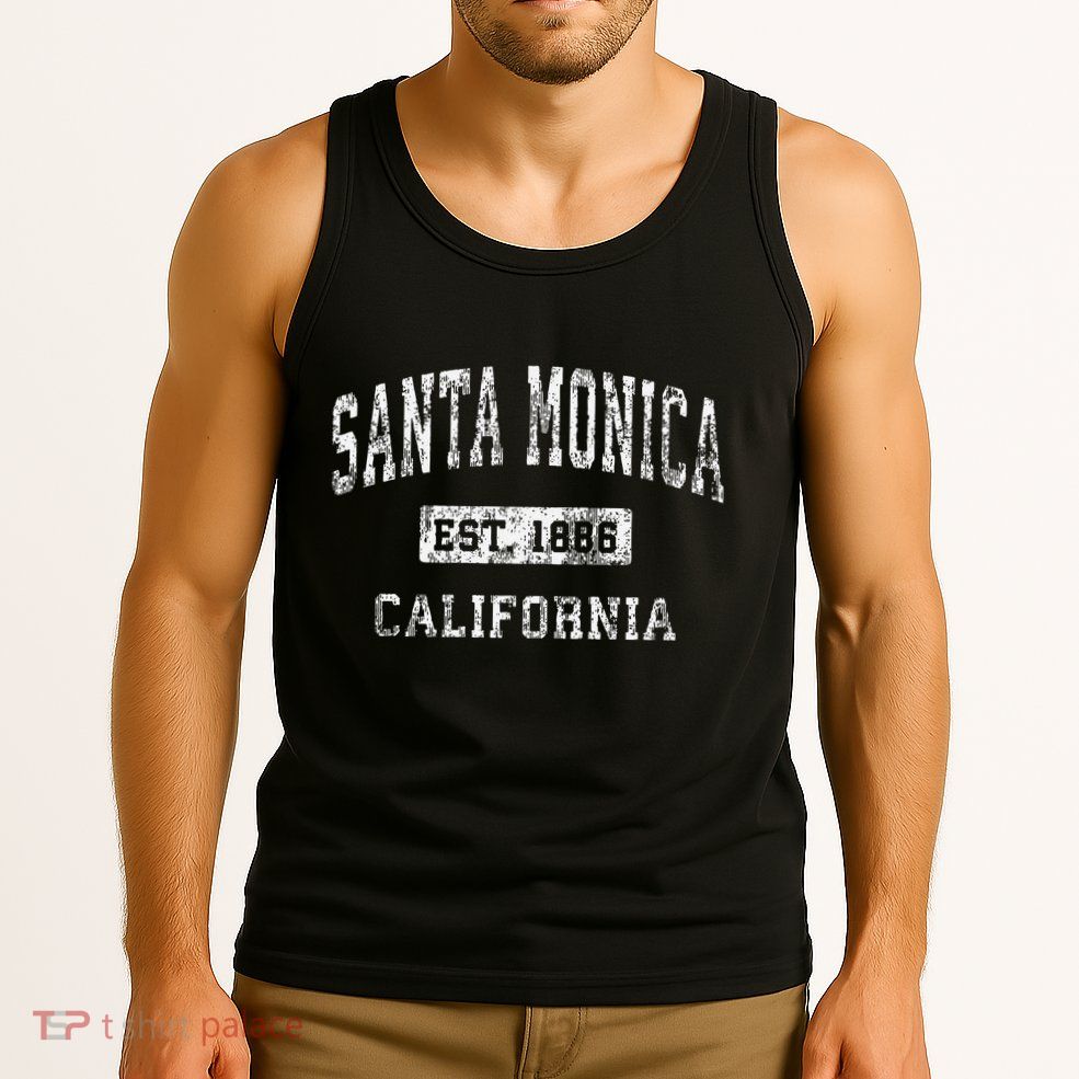 Santa Monica California Ca Vintage Established Tank Top