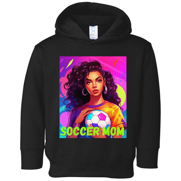 SOCCER MOM COLORFUL ULTRA REALISTIC ART Toddler Hoodie